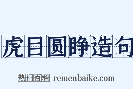 虎目圆睁造句是什么意思的图片